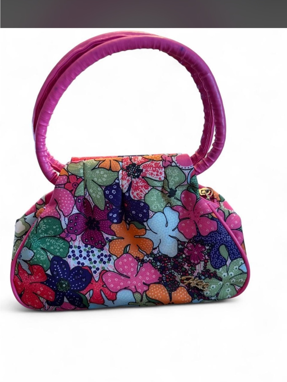 Pink Floral Print Top-Handle Women’s Bag